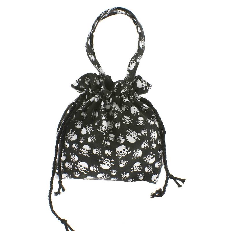 Gothic Schädel Kordelzug Tasche, Handgemachte Baumwolleimer Frauen Handtasche von 4HandmadeFashionable