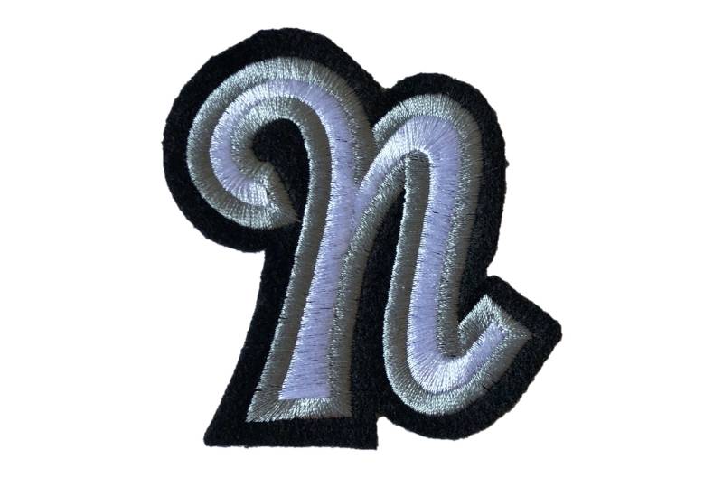 2 "Gestickte Buchstaben Buchstaben-Aufnäher Motorrad-Aufnäher Zahlen Zum Aufbügeln Schrift Zweifarbig von 4HorsemenPatches