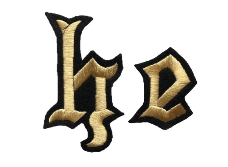 3, 5" Aufbügler Buchstaben Aufnäher Für Jacken Gothic Old English von 4HorsemenPatches