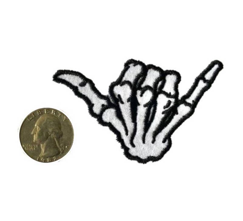 70cm Shaka Skull Patch Gesticktes Bügelbild Im Halloween Punk Design von 4HorsemenPatches