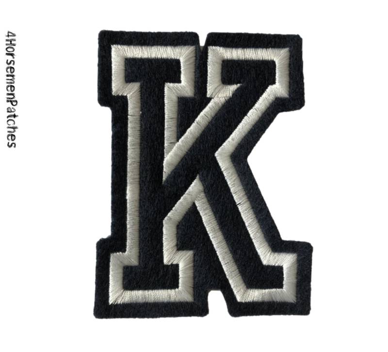 Aufnäher Aus Filz Und Faden Mit Einem Buchstaben Zum Aufbügeln von 4HorsemenPatches