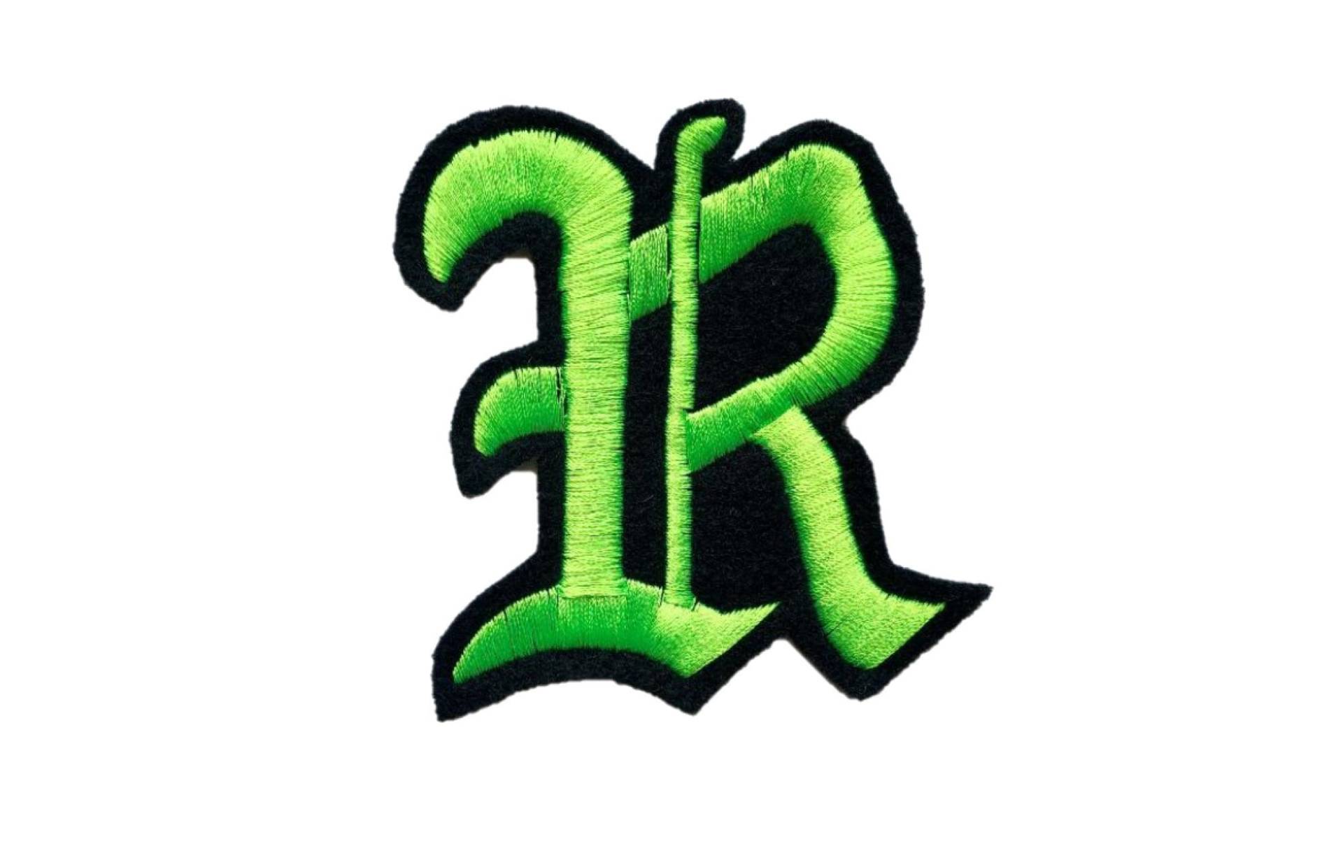 Individuell Gestickter Aufnäher Buchstabe, Jeansjacke, Aufnäher 7, 5 cm von 4HorsemenPatches