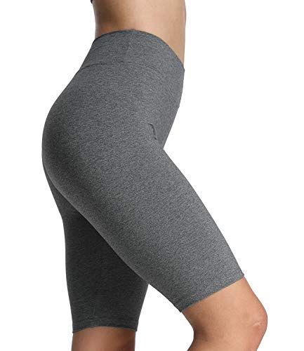 4How Kurze Sporthose Laufhose Damen Sportshorts 1/2 Stretch kurz Leggings Grau Radlerhose Fitness Joggings Biker Radler Running Fahrrad Shorts, M von 4How