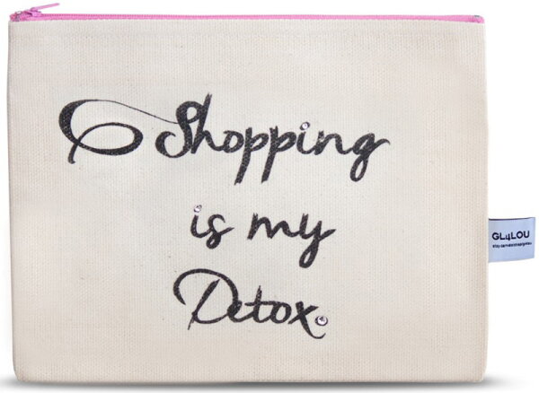 4LOU Vanity Bag Detox - 100% Canvas Swarovski Applikationen von 4LOU