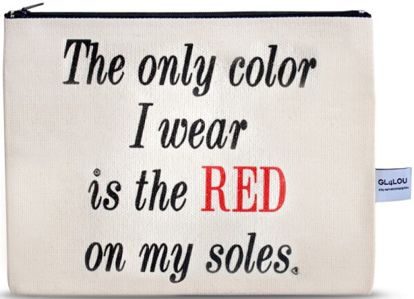 4LOU Vanity Bag Red Soles - 100% Canvas Swarovski Applikationen 4LOU Vanity Bag Red Soles - 100% Canvas Swarovski Applikationen von 4LOU