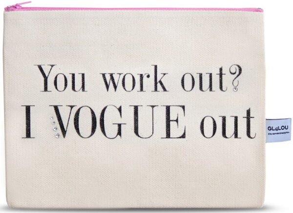 4LOU Vanity Bag Vogue out - 100% Canvas Swarovski Applikationen 4LOU Vanity Bag Vogue out - 100% Canvas Swarovski Applikationen von 4LOU