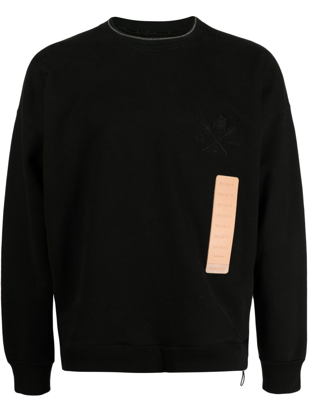 4SDESIGNS Sweatshirt mit Logo-Patch - Schwarz von 4SDESIGNS