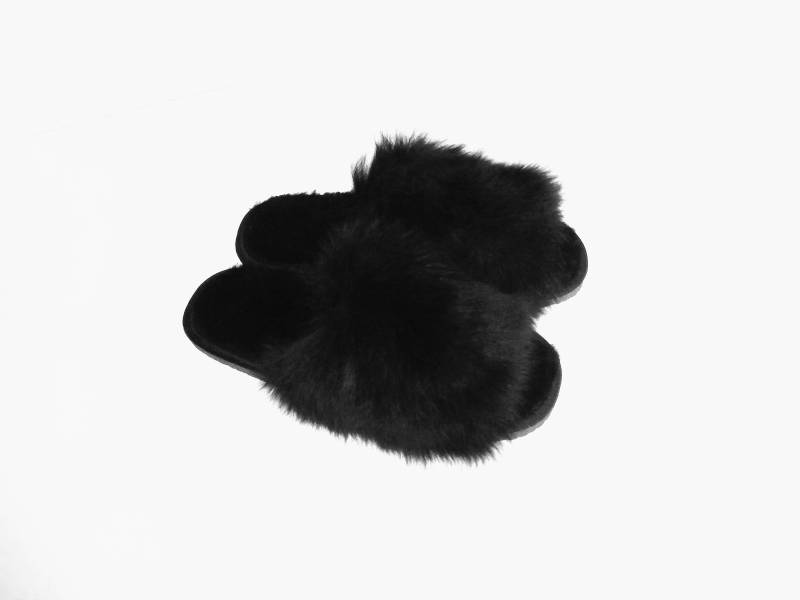 Schaffell Damen Tangas Hausschuhe Leder Flip Flops Lederriemen Handgefertigt 100 % Sommer Linie Mit Fell von 4SeasonsLine