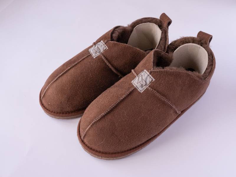 Schaffell Herren Hausschuhe Big Foot Boots Lederhausschuhe Zottelstiefel 100 % Weihnachtsgeschenk Pelz Haus von 4SeasonsLine