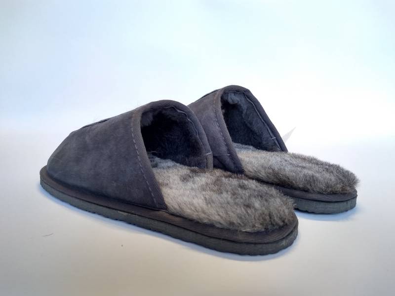 Schaffell Mann Hausschuhe Grau Gefühl Lederstiefel Handgefertigten Stiefel Shaggy 100 % Geschenk Valentinstag Mit Fell Schuhe von 4SeasonsLine