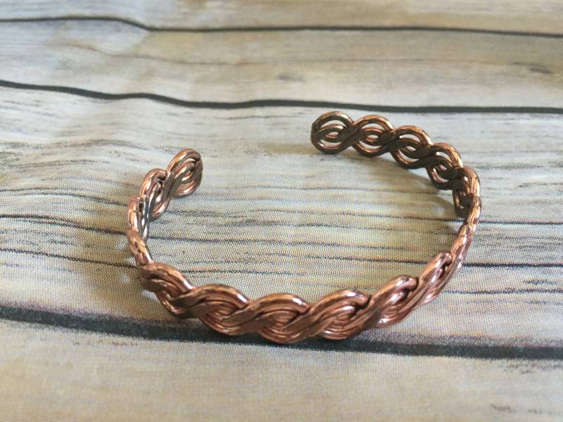 Kupfer Armreif - Mod Swirl Modernist Mid-Century von 4SweetK