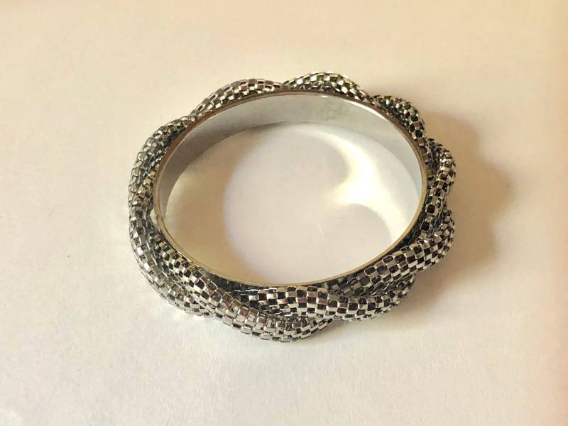 Silberne Geflochtene Mesh-Banzanker von 4SweetK