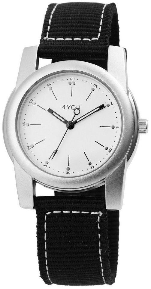 4YOU Quarzuhr 4You Unisexuhr mit Textilband von 4YOU