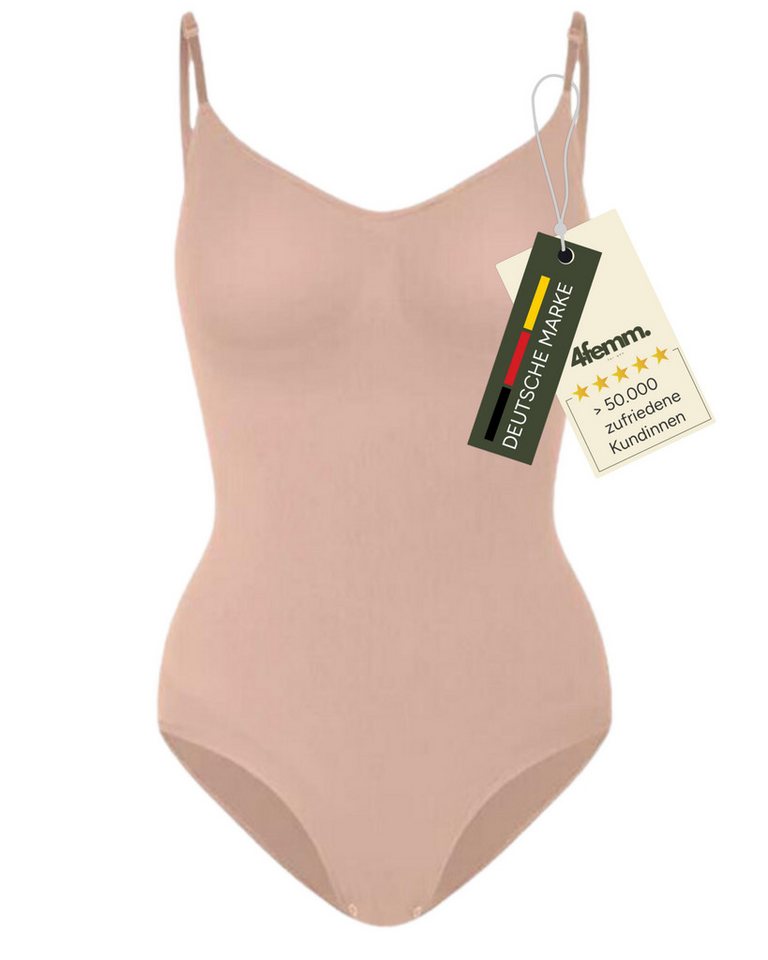 4femm Shaping-Body Snatched Shapewear Bodysuit - Formender Body für Bauchweg-Effekt von 4femm