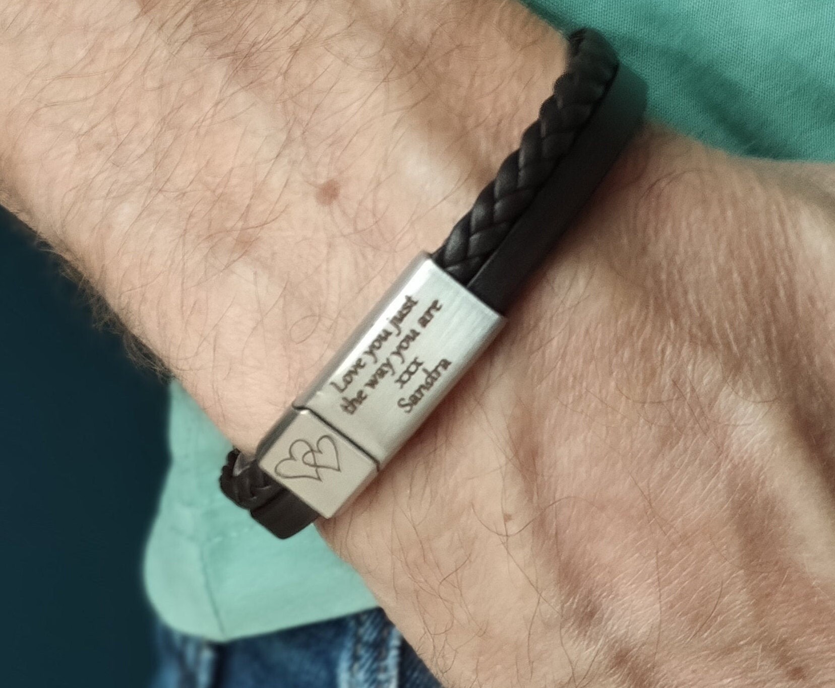 Lederarmband, Kann Mit Ihrem Text Graviert Werden. Personalisiertes Armband. Armband Text Lederarmband, Kann Mit Ihrem Text Graviert Werden. Personalisiertes Armband. Armband Text von 4him2com
