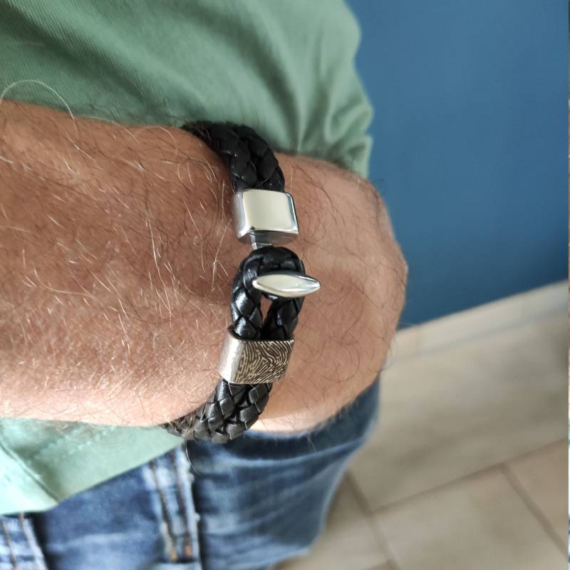 Lederarmband Mit Fingerabdruck Für Männer , Erinnerungsarmband - Gedächtnisarmbänder Lederarmband Mit Fingerabdruck Für Männer , Erinnerungsarmband - Gedächtnisarmbänder von 4him2com