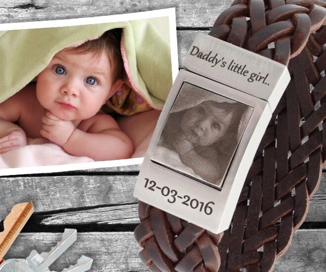 Personalisiertes Fotoarmband, Geschenk Zum Vatertag, Individuelles Für Den Neuen Papa, Das Baby Vom Papa Personalisiertes Fotoarmband, Geschenk Zum Vatertag, Individuelles Für Den Neuen Papa, Das Baby Vom Papa von 4him2com
