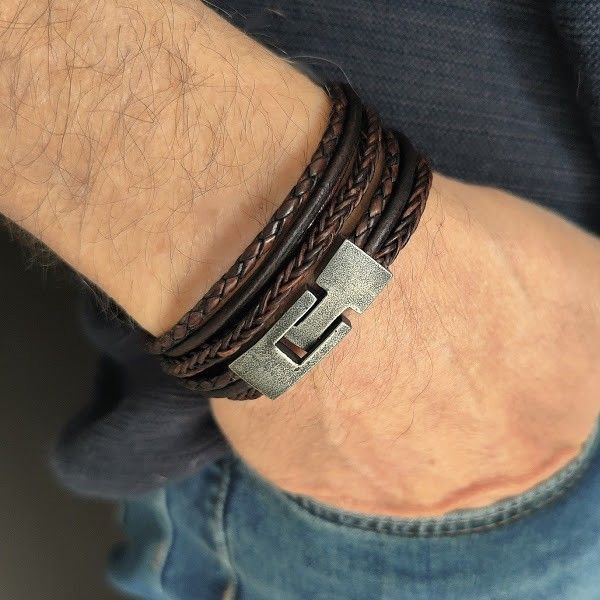 Wickelarmband Für Herren, Lederarmband Herren, Lederwickelarmband, Lederarmband Herren, Herrenschmuck, Ledergeschenk, Geschenk Ihn von 4him2com