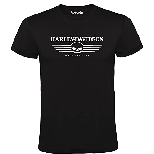 Harley Davidson Logo T-Shirt Schwarz 100% Baumwolle Herren Größen S M L XL XXL, Schwarz , L von 4people