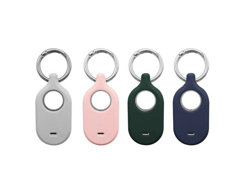 4smarts Schlüsselanhänger Set Silicone Case für Samsung SmartTag2 (Set, bestehend aus 4 Silikon Schlüsselanhängern), integrierter Schlüsselring von 4smarts