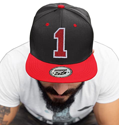 4sold ABC Rot Schwarz Cap Snapback Cappy Caps Mütze Aufschrift Beanies Basecap CRO (1) von 4sold