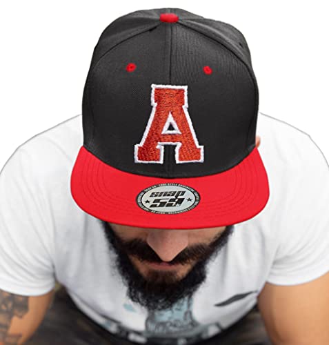 4sold ABC Rot Schwarz Cap Snapback Cappy Caps Mütze Aufschrift Beanies Basecap CRO (A) von 4sold