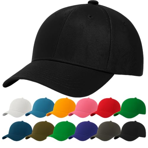 4sold Baseball Cap Baumwolle, Unisex Baseballkappe Herren Damen, Verstellbar Einheitsgröße, Sonnenmütze, Leicht & Atmungsaktiv, Sport Freizeit Outdoor von 4sold