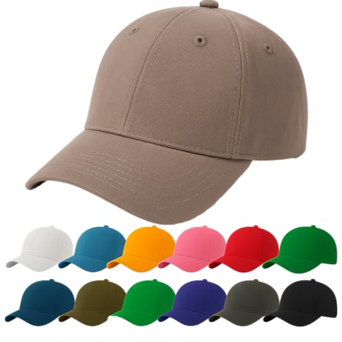 4sold Baseball Cap Baumwolle, Unisex Baseballkappe Herren Damen, Verstellbar Einheitsgröße, Sonnenmütze, Leicht & Atmungsaktiv, Sport Freizeit Outdoor von 4sold