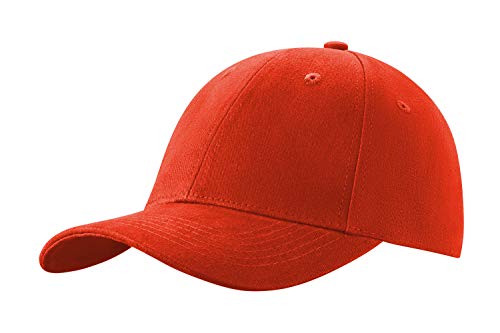 4sold Baseball Cap Unisex Baumwolle Baseball Mützen Reine Farbe Baseboard Baseballkappe (Red) von 4sold