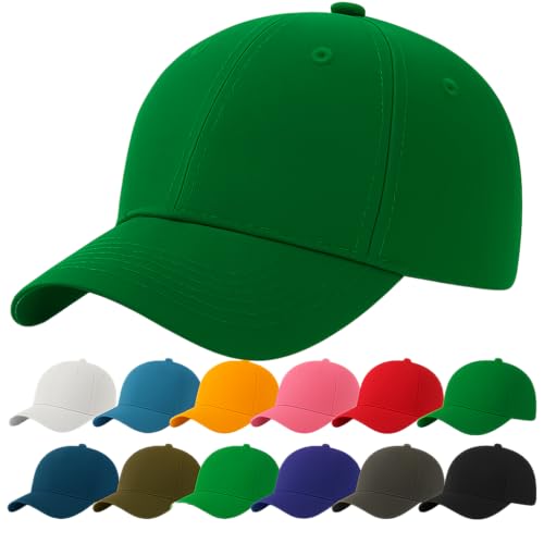 4sold Baseball Cap Baumwolle, Unisex Baseballkappe Herren Damen, Verstellbar Einheitsgröße, Sonnenmütze, Leicht & Atmungsaktiv, Sport Freizeit Outdoor von 4sold
