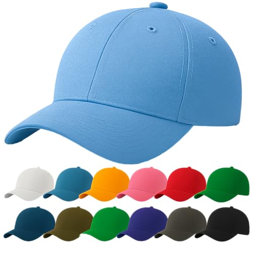 4sold Baseball Cap Baumwolle, Unisex Baseballkappe Herren Damen, Verstellbar Einheitsgröße, Sonnenmütze, Leicht & Atmungsaktiv, Sport Freizeit Outdoor von 4sold