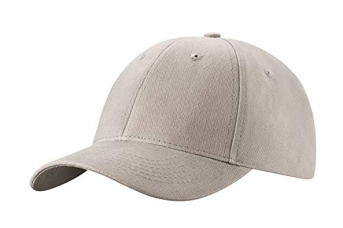 4sold Baseball Cap Unisex Baumwolle Baseball Mützen Reine Farbe Baseboard Baseballkappe (Stone) von 4sold