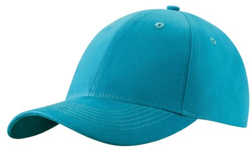 4sold Baseball Cap Unisex Baumwolle Baseball Mützen Reine Farbe Baseboard Baseballkappe (Turquoise) von 4sold