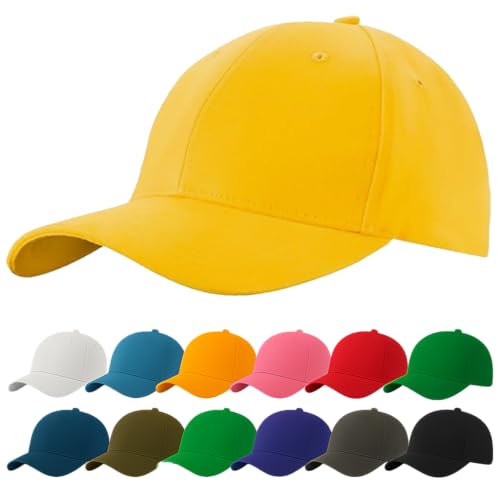 4sold Baseball Cap Baumwolle, Unisex Baseballkappe Herren Damen, Verstellbar Einheitsgröße, Sonnenmütze, Leicht & Atmungsaktiv, Sport Freizeit Outdoor von 4sold
