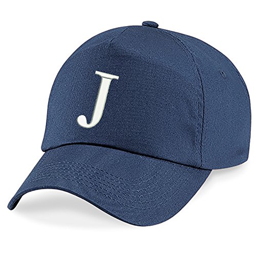 4sold Bindemütze Babymütze Jungen Mütze Kleinkindmütze Sommermütze 100% Baumwolle Mädchen Unisex Kinder Hut Kinder Kappe Navy blau Alphabet A-Z Cap von 4sold