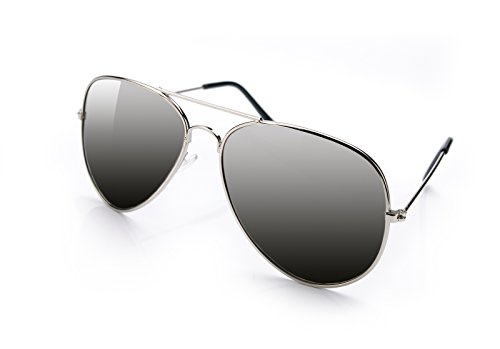4sold Damen Herren Sonnenbrille Mirrored Lenses Unisex Sunglasses (Silver) von 4sold 1976