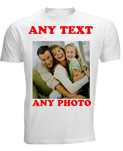 4sold Erstellen Sie Ihre eigenen personalisierte t-Shirt Uinisex Herren Kinder Beliebiges Foto Beliebiger Text, (Weiß, Unisex 3XL) von 4sold