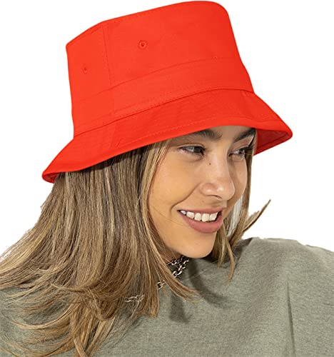 4sold Fischerhut Sonnenhut Baumwolle Anglerhut Fischermütze Strandhut Freizeithut Schlapphut Camping Reisen (Red) von 4sold