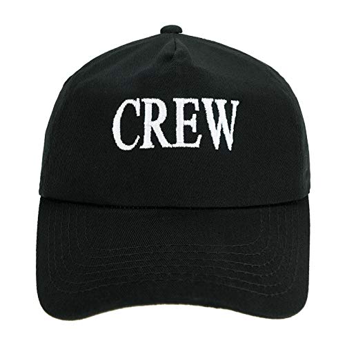 4sold Jungen Männer Frauen 100% Baumwolle Kapitän Yachting Baseball Cap Inschrift Schriftzug Sonne Sommer Hut Schwarz Weiß - Crew,Adult von 4sold