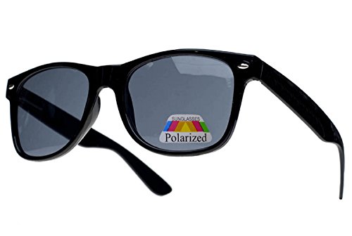 4sold Jungen Polarized Sonnenbrille Kids in vielen Farbkombinationen Klassische Unisex Sonnenbrille Fune (Black) von 4sold