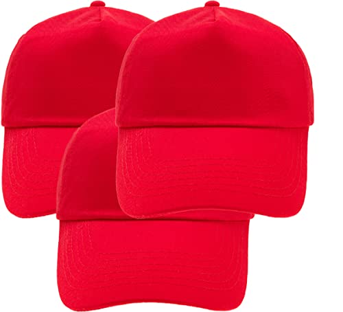 4sold Junior 100% Baumwolle 5 Panel Cap Unisex Jungen Mädchen Mütze Baseball Cap Hut Kinder Kappe Snapback Baseballcap Kappe Einfarbig Sonnenschutz Sonnenhut Basecap Einstellbar Baseballkappe Kinder von 4sold