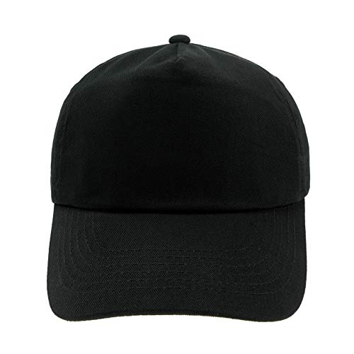 4sold Junior Original 5 Panel Cap Unisex Jungen Mädchen Mütze Baseball Cap Hut Kinder Kappe (Black) von 4sold