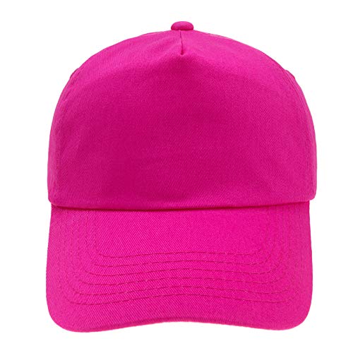 4sold Junior Original 5 Panel Cap Unisex Jungen Mädchen Mütze Baseball Cap Hut Kinder Kappe (Fuschia) von 4sold