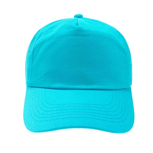 4sold Junior Original 5 Panel Cap Unisex Jungen Mädchen Mütze Baseball Cap Hut Kinder Kappe (Light Blue) von 4sold