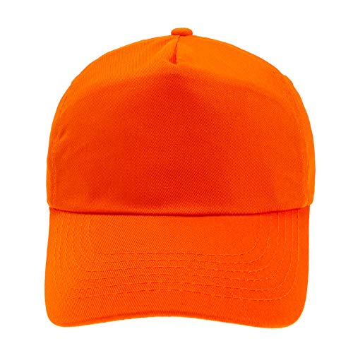 4sold Junior Original 5 Panel Cap Unisex Jungen Mädchen Mütze Baseball Cap Hut Kinder Kappe (Orange) von 4sold