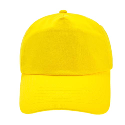 4sold Junior Original 5 Panel Cap Unisex Jungen Mädchen Mütze Baseball Cap Hut Kinder Kappe (Yellow) von 4sold