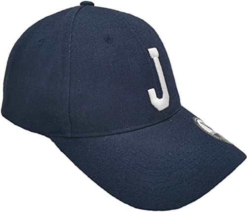 4sold Kinder Jungen Mädchen 3D Mütze Sport Alphabet Baumwolle Navy Cap verstellbar Baseball Sport Schule, Kinder Navy J, Einheitsgröße von 4sold