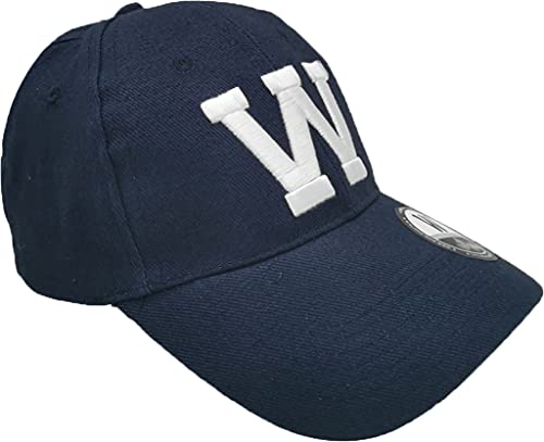 4sold Kinder Jungen Mädchen 3D Hut Sport Alphabet Baumwolle Navy Cap Verstellbar Baseball Sport Schule, Kinder Navy W, Einheitsgröße von 4sold