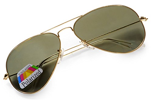 4sold Klassische Unisex Polarisierte Sonnenbrille in vielen Farbkombinationen (Schwarzes Gold) von 4sold