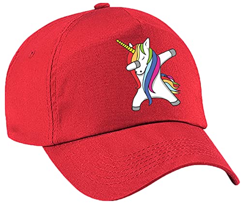 4sold Mädchen Fabelhafte Bunte Einhorn Baseball Cap Kinder Caps Sport Regenbogen Kinder Sommer Hut Schule Mädchen Einstellbare Baseball, hellrot, Einheitsgröße von 4sold